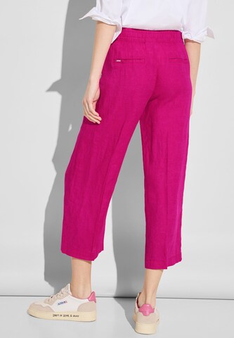 STREET ONE Wide leg Pleated Pants in Pink