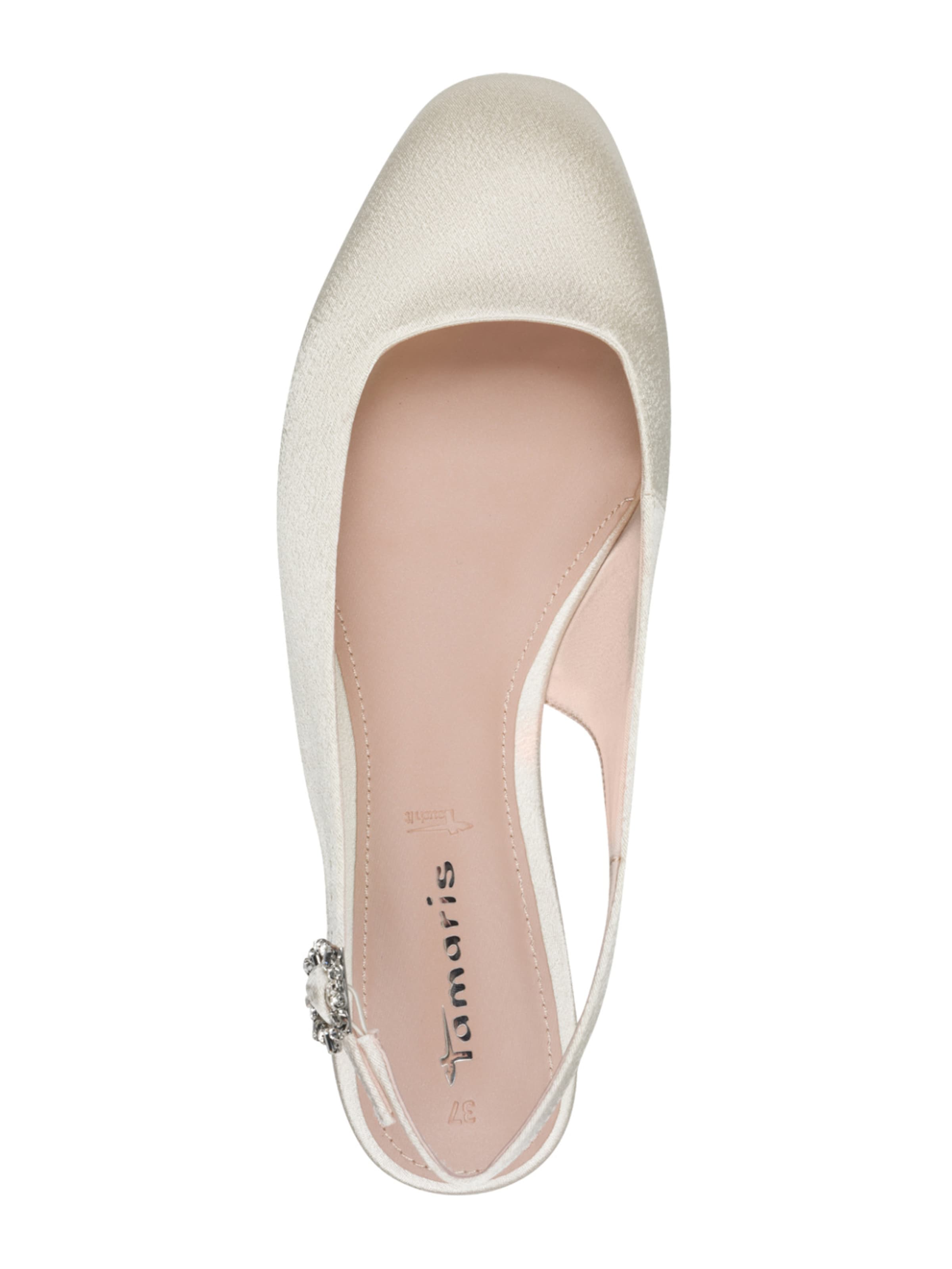 Tamaris Ballet Flats with Strap in White