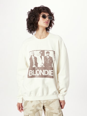 TOPSHOP Sweatshirt 'Blondie' in Beige: front