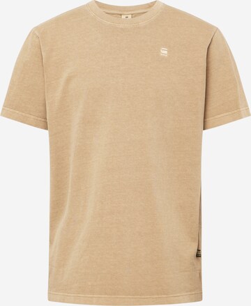 T-Shirt G-Star RAW en beige : devant