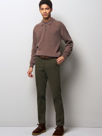 MEYER Regular Chino 'M5' in Groen