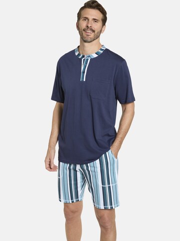 Jan Vanderstorm Short Pajamas ' Vilgot ' in Blue: front