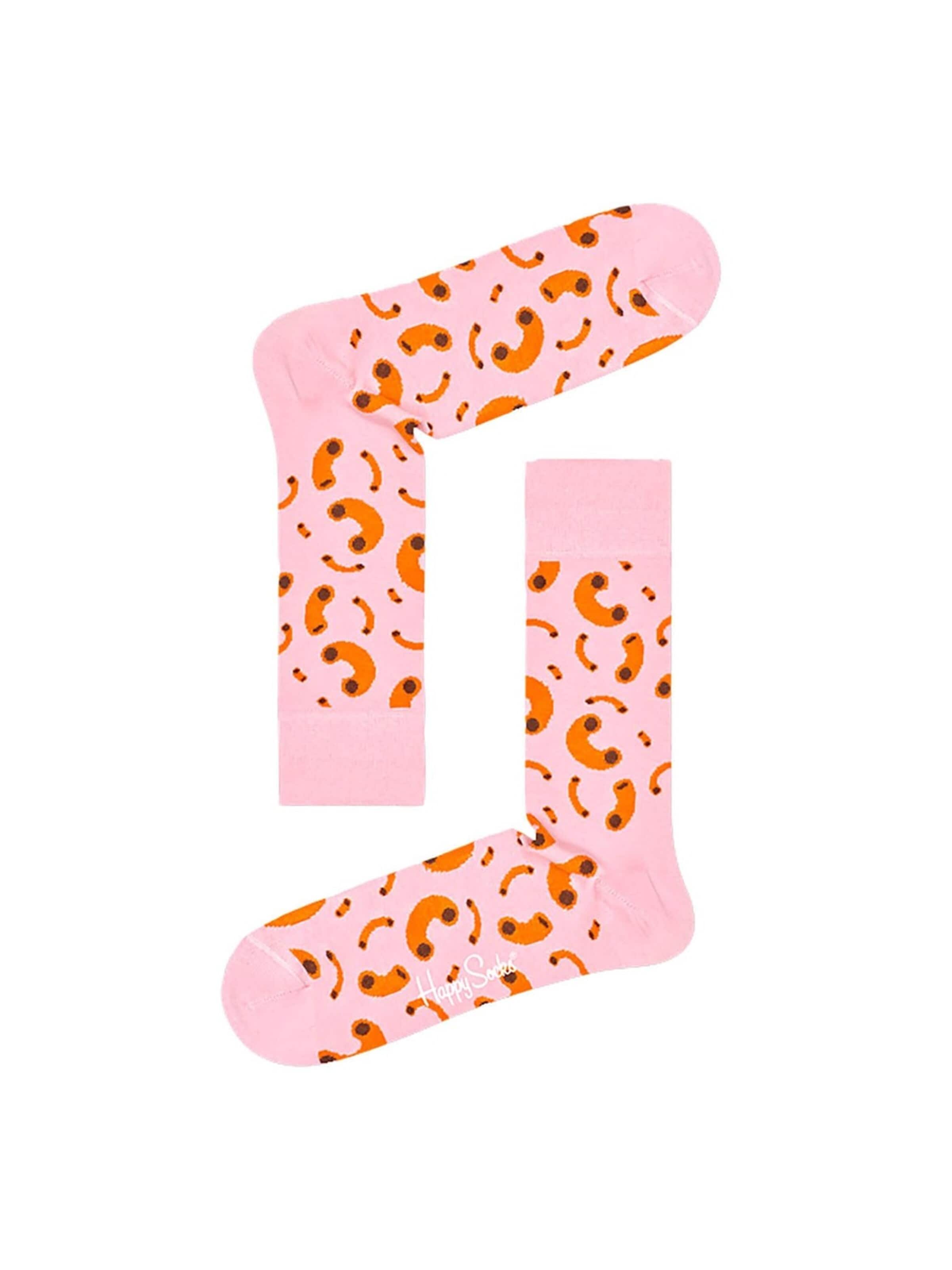 Happy Socks Chaussettes 'Macaroni Sock' en 41-46 en orange / rose, Vue avec produit