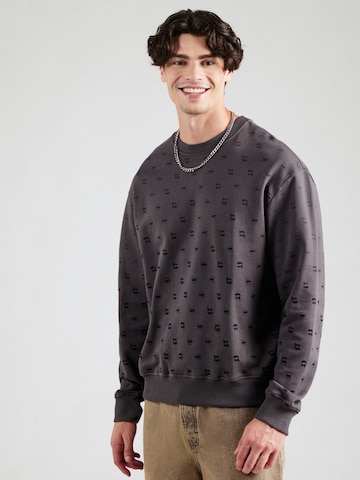 Bluză de molton 'Ikon' de la Karl Lagerfeld pe gri: față