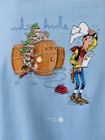 Bavarian Caps Shirt 'Lucky Luke: Bierfässer' in Blue