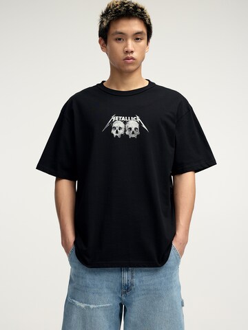 Pull&Bear Tričko 'METALLICA' – černá