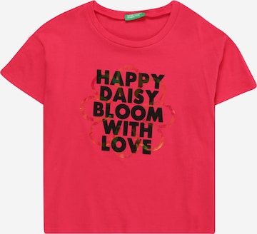 T-Shirt UNITED COLORS OF BENETTON en rose : devant