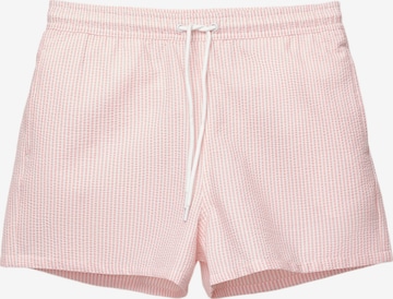 Șorturi de baie de la Pull&Bear pe roz: față