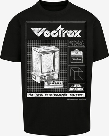 F4NT4STIC Shirt 'Vectrex 1982 Retro Gaming SEVENSQUARED' in Schwarz: predná strana