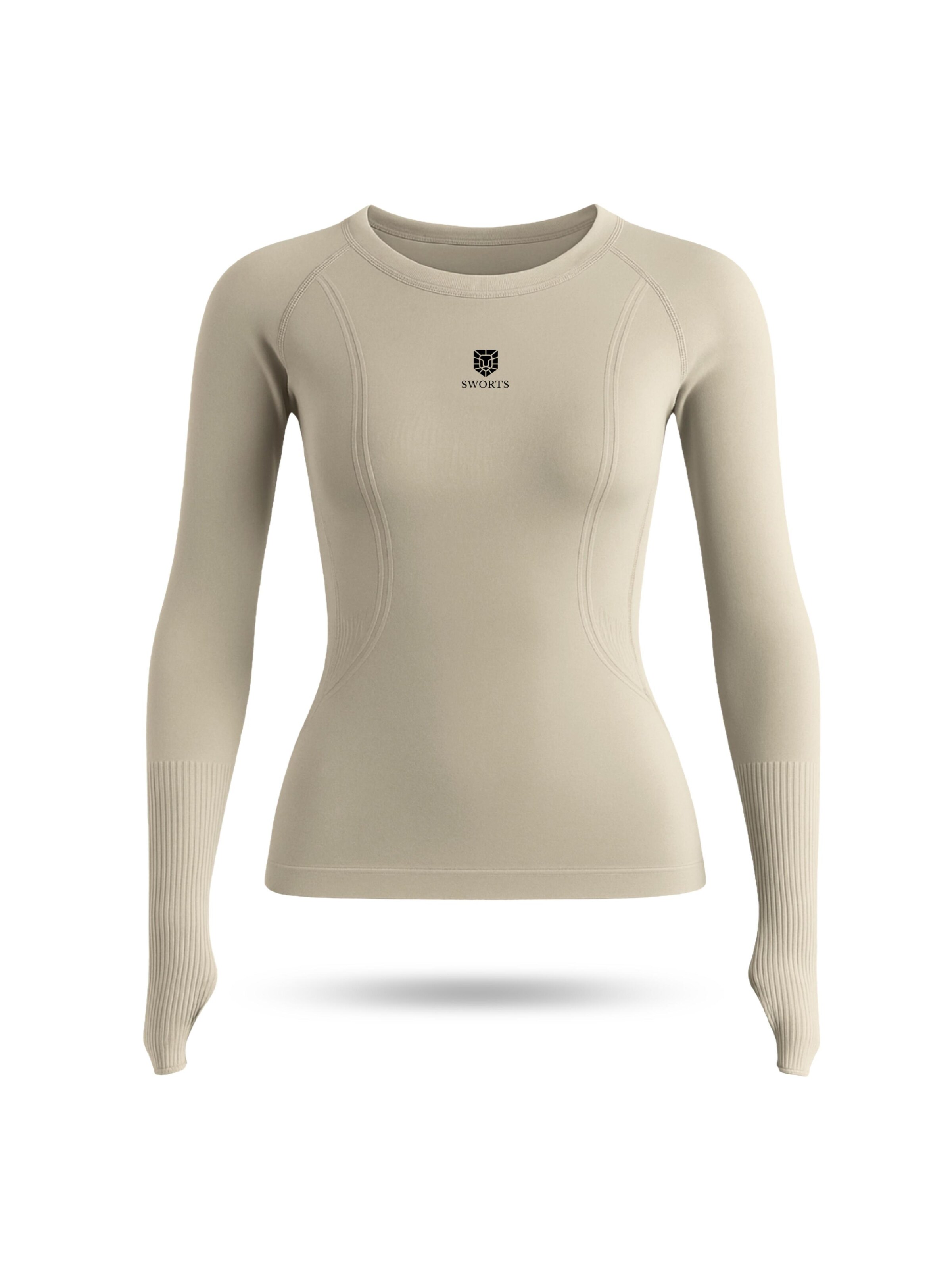 SWORTS Performance Shirt 'Base' in Beige: front