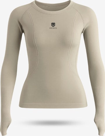 SWORTS Funktionsshirt 'Base' in Beige: Vorderseite