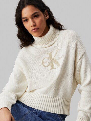 Calvin Klein Jeans Sweter w kolorze biały