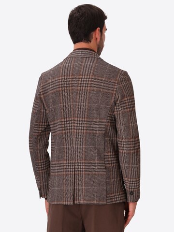 Distretto12 Regular fit Colbert 'Picasso' in Bruin
