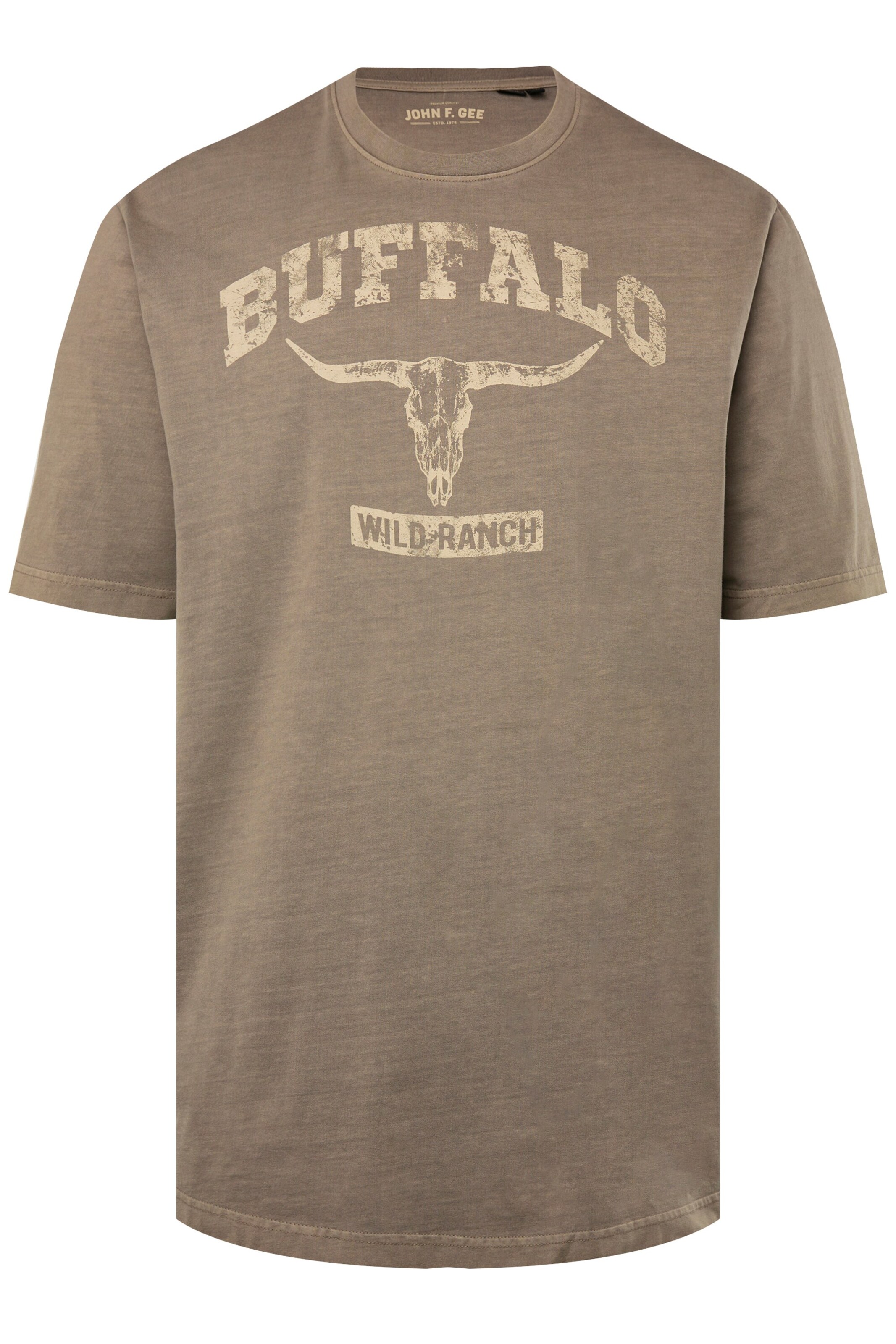 John F. Gee Shirt in Grijs: voorkant