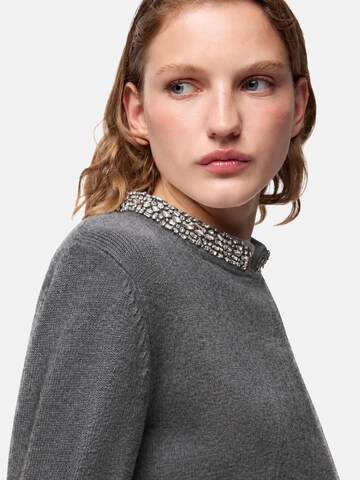 PINKO Sweter 'PINKO COLONIA CARDIGAN BLEND WOOL EMBRO Maglieria' w kolorze szary