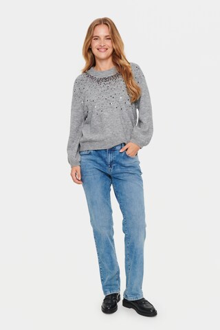SAINT TROPEZ Sweater 'Barbel' in Grey