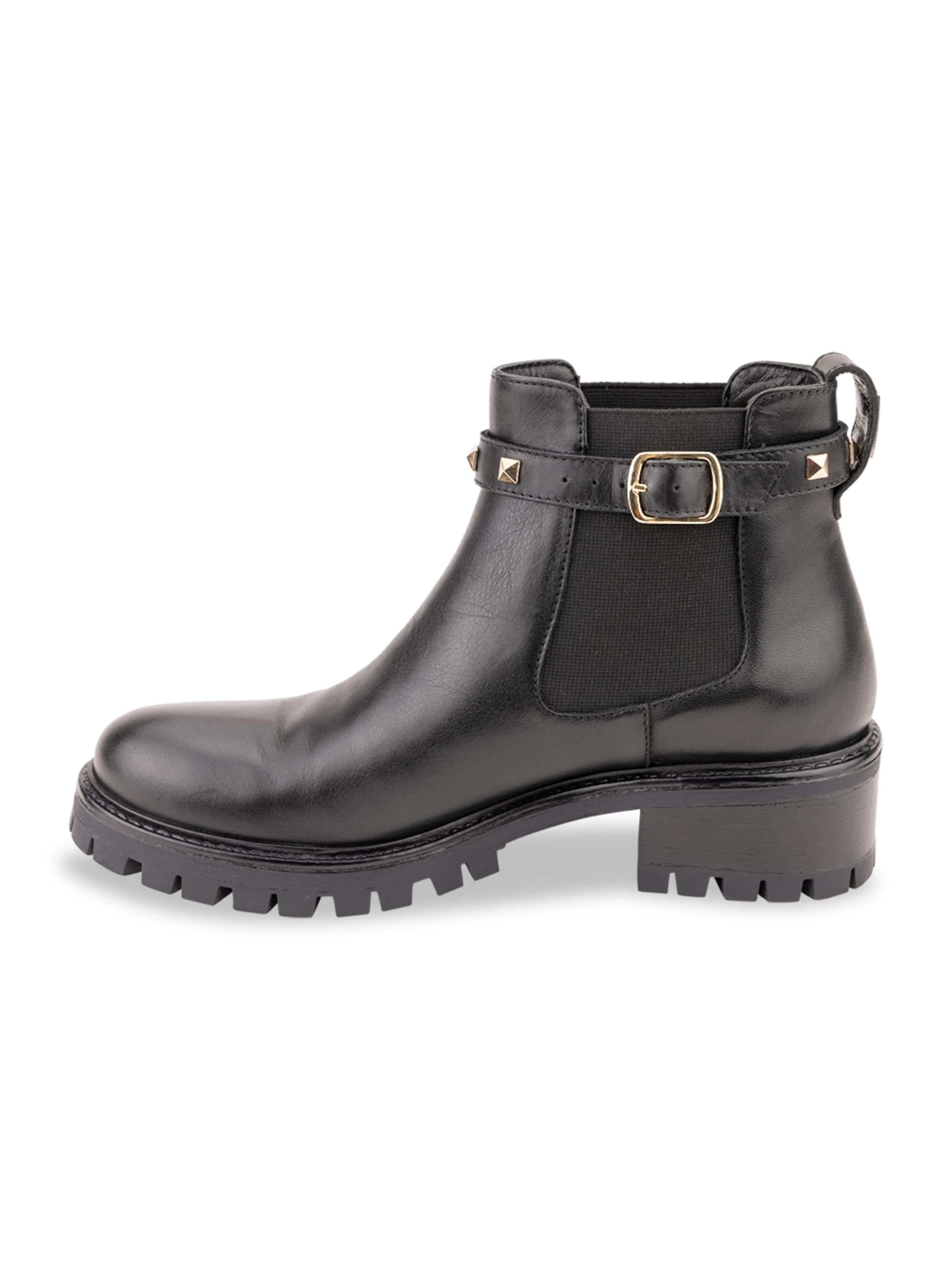 Les Tropéziennes Ankle boots 'Lederstiefeletten Zazou' in Black: front