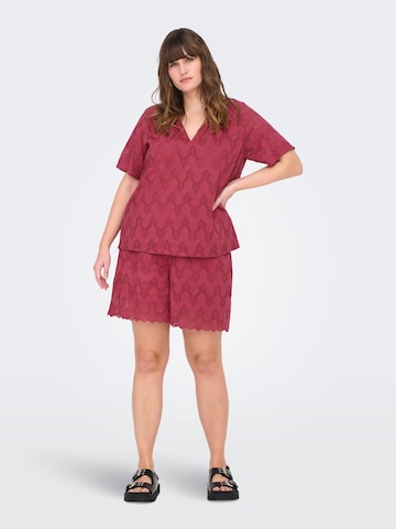 ONLY Carmakoma Regular Broek in Rood