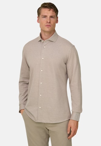 Boggi Milano Regular fit Button Up Shirt in Grey: front