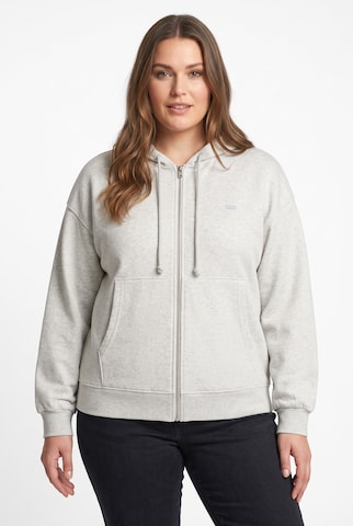 Levi's® Plus Sweatjacke in Weiß: Vorderseite