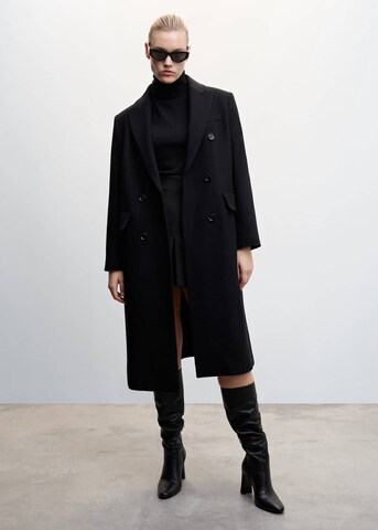 MANGO Between-Seasons Coat in Black