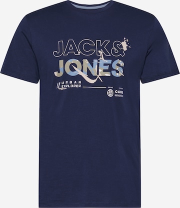 JACK & JONES Majica 'Game' | modra barva: sprednja stran