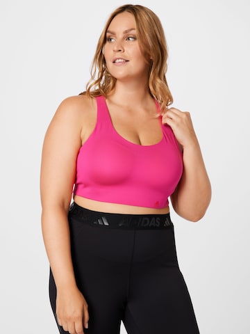 Bustier Soutien-gorge de sport ADIDAS SPORTSWEAR en rose : devant