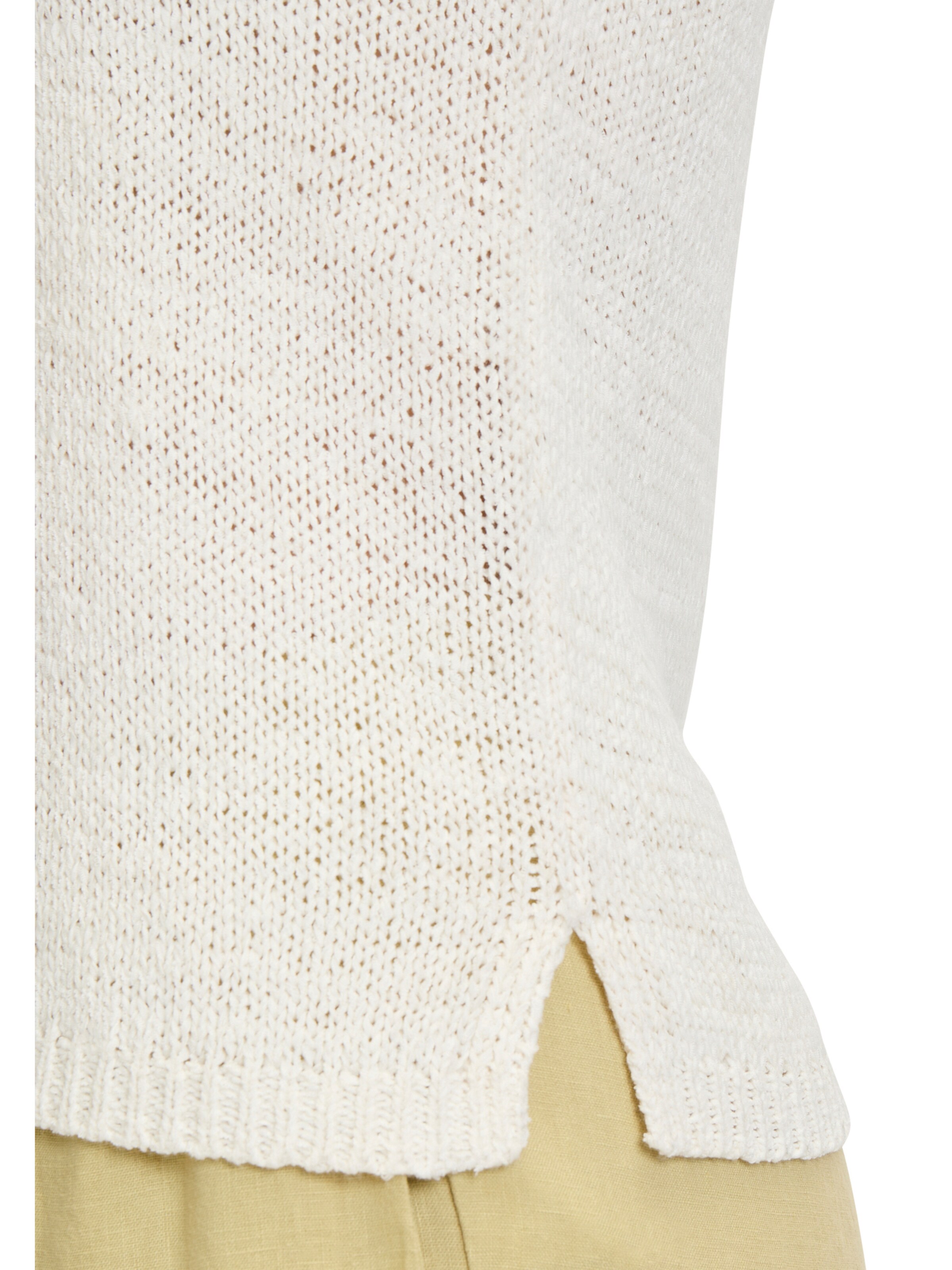 Cartoon Strick-Top mit Rundhalsausschnitt in Weiß