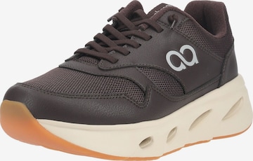 Baskets basses Tenhaag en marron : devant