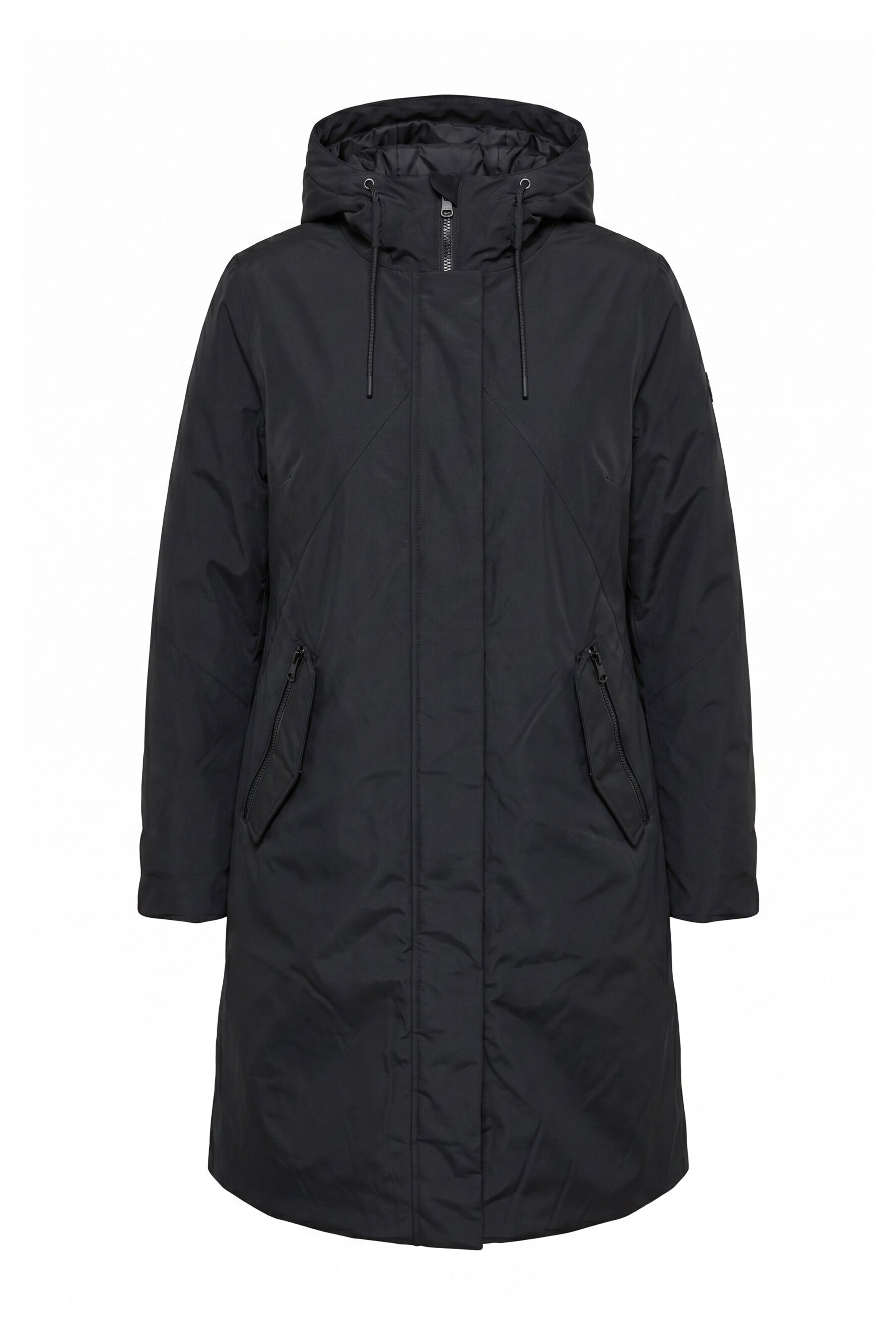 Ulla Popken Between-seasons coat in Black: front