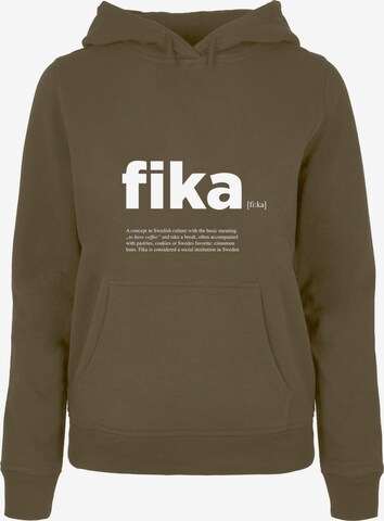 Felpa 'Fika' di Mister Tee in verde: frontale