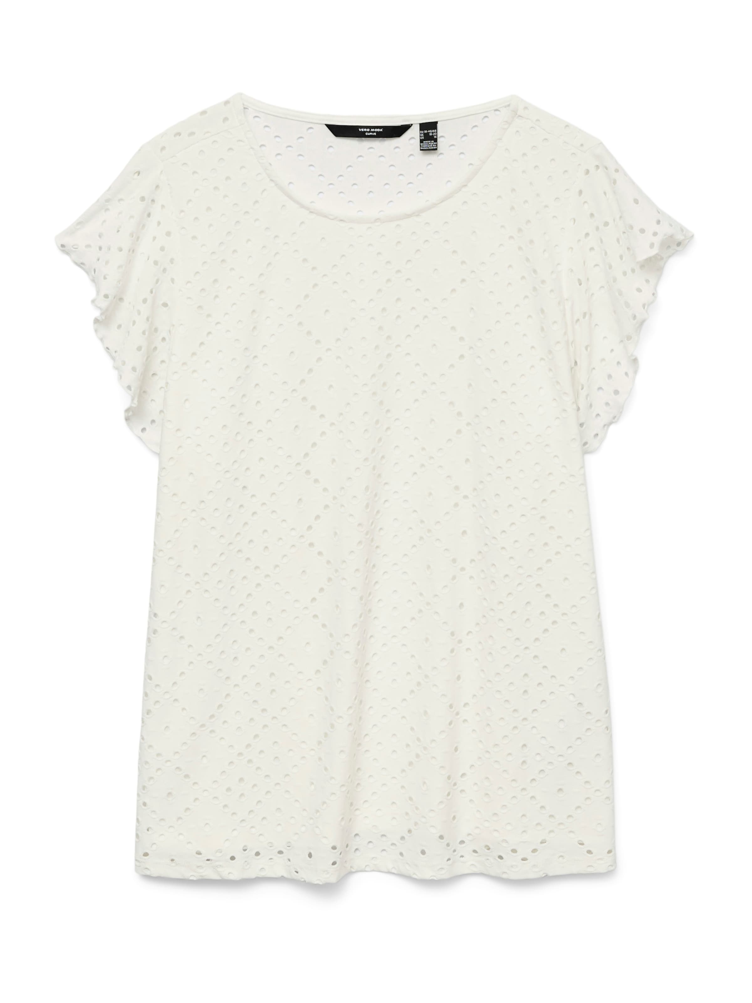 Vero Moda Curve - Camiseta 'VMCTASSA' en blanco: frente