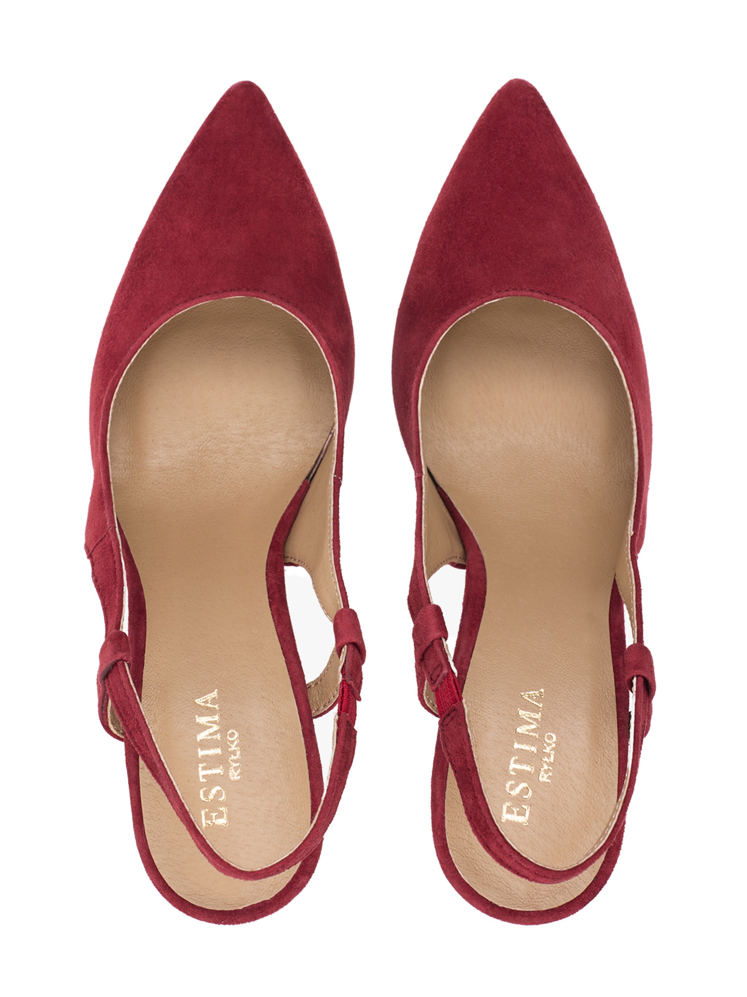 RYŁKO Lodičky s otvorenou pätou - Červená