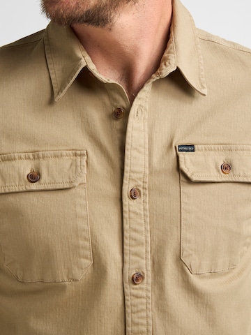 Coupe regular Chemise Petrol Industries en marron