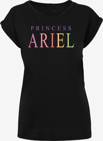 F4NT4STIC Shirt 'Disney The Little Mermaid Ariel' in Zwart: voorkant