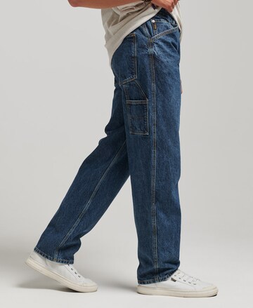 Superdry Loose fit Cargo Jeans in Blue