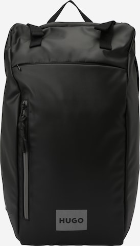 HUGO Red - Mochila 'Quantum' en negro: frente