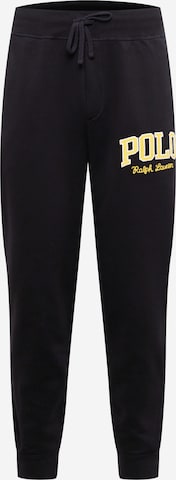 Polo Ralph Lauren Tapered Trousers in Black: front