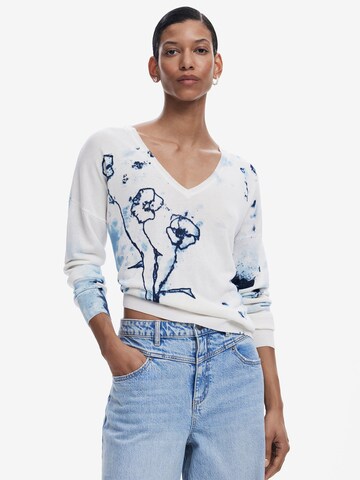 Desigual - Pullover 'Poppy' em branco: frente