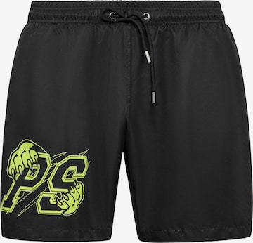 Plein Sport Badeshorts in Schwarz: Vorderseite