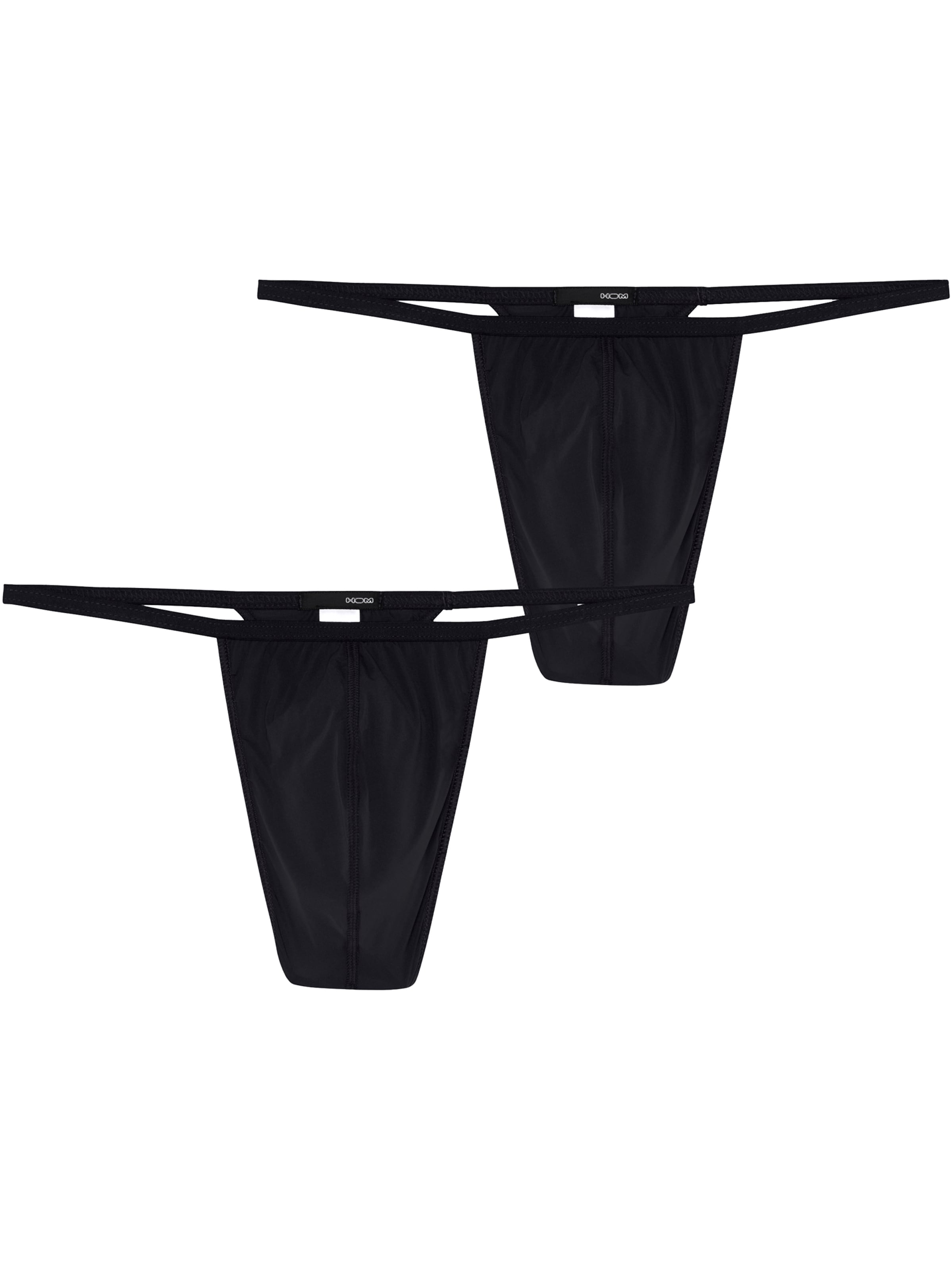 HOM G-String ' Plumes ' in Schwarz: Vorderseite