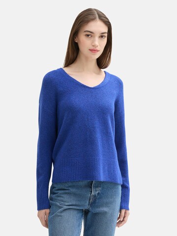 TOM TAILOR DENIM Trui in Blauw: voorkant