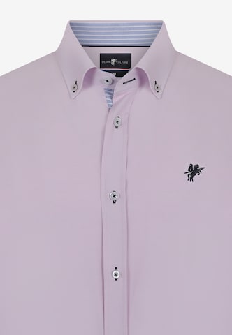 DENIM CULTURE Regular fit Button Up Shirt 'MILAN' in Pink