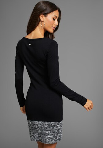 LAURA SCOTT Strickkleid in Schwarz