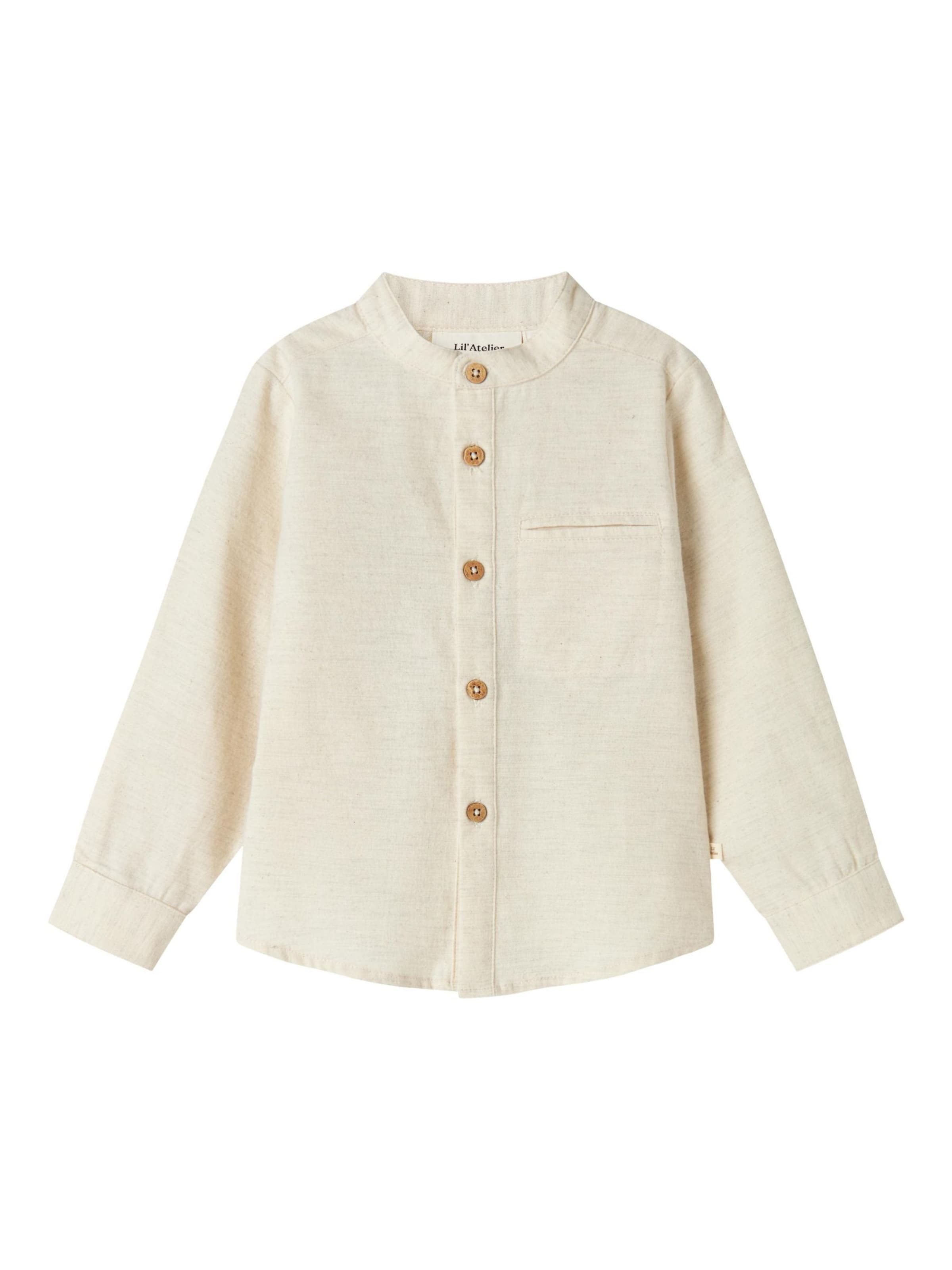 Lil'Atelier - Ajuste confortable Camisa en blanco: frente