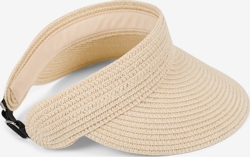 styleBREAKER Cap 'Papierstroh Visor Cap Einfarbig' in Beige: front