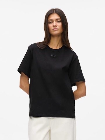 Karl Lagerfeld Μπλουζάκι σε μαύρο: μπροστά