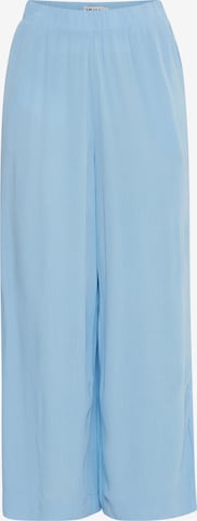 ICHI Wide leg Pants 'MARRAKECH' in Blue: front