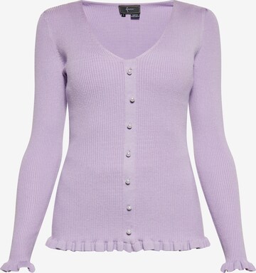 Cardigan faina en violet : devant