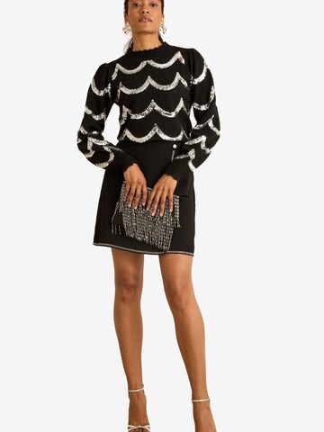 love & roses - Jersey en negro: frente